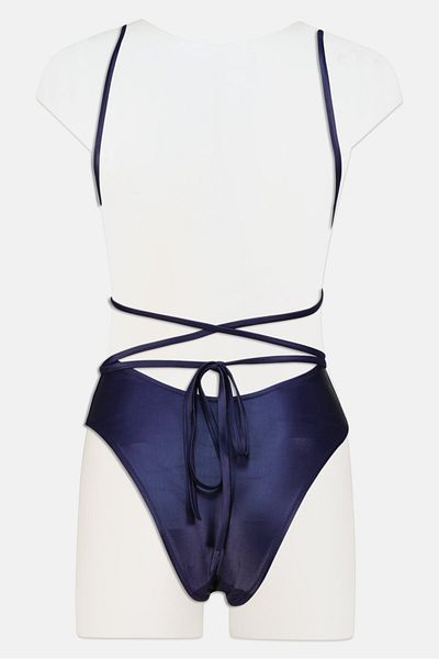 Undiz Women Swimwear Plain One Piece, Navy
