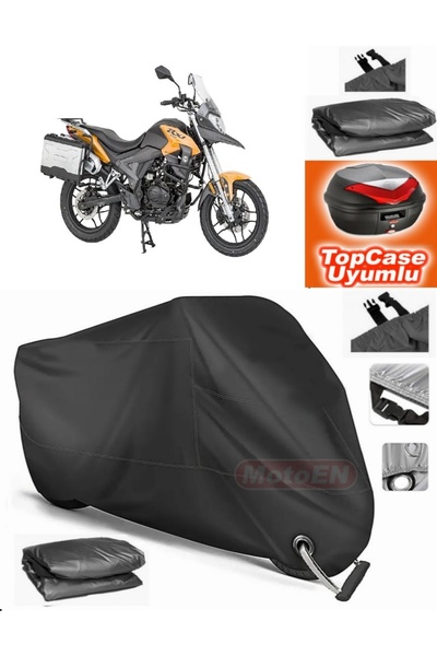 MotoEN قفل أسود متوافق مع Mondial RX1i Evo Tarpaulin Topcase الخلفي المتوافق ...