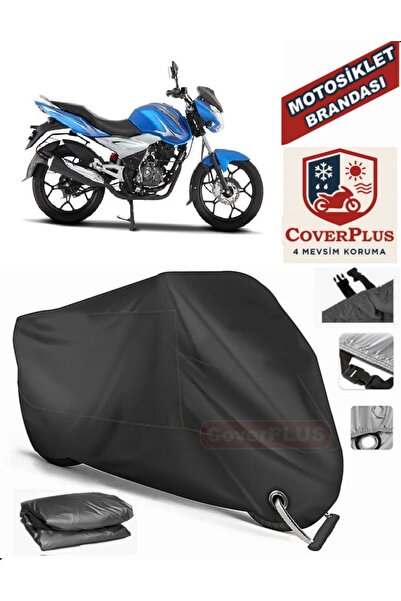 MotoEN Black Lock Compatible Bajaj Discover 125 Motor Tarpaulin Motorcycle Ta...