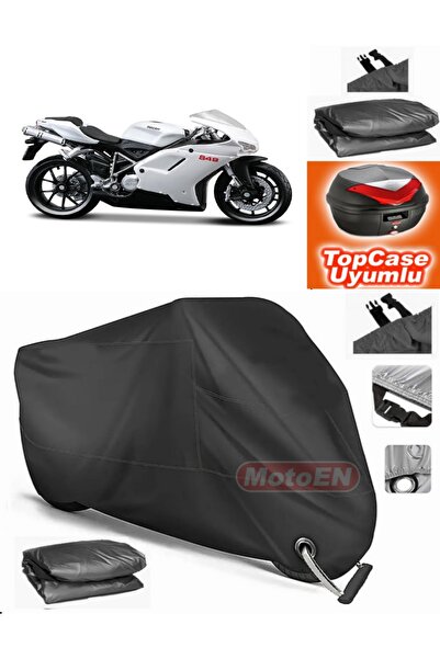 MotoEN Black Lock Compatible Ducati 848 Tarpaulin Topcase Rear Bag Compatible...