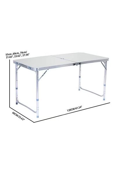 Cady One Folding metal table for picnics and camping made of aluminum