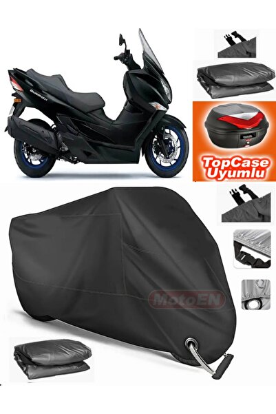 MotoEN قفل أسود متوافق مع سوزوكي بورجمان AN 400 من القماش المشمع Topcase الخل...