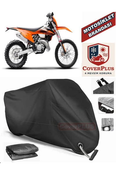 MotoEN قفل أسود متوافق مع KTM 150 EXC TPI موتور القماش المشمع للدراجات الناري...