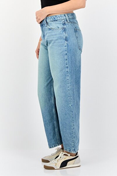 Esprit Women Loose Fit Washed High Rise No Stretch Jeans, Blue