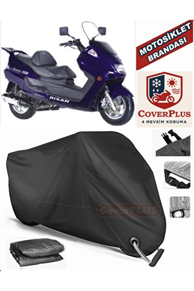 MotoEN Black Lock Compatible Bisan Senator 150 Motor Tarpaulin Motorcycle Tar...