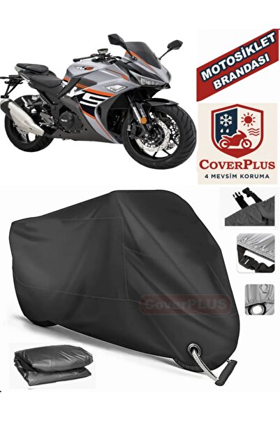 MotoEN Siyah Kilit Uyumlu Rks R250 Motor Brandası Motosiklet Branda Örtü Çadır