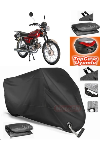MotoEN قفل أسود متوافق مع Mondial 100 UGK Tarpaulin Topcase الخلفي المتوافق م...