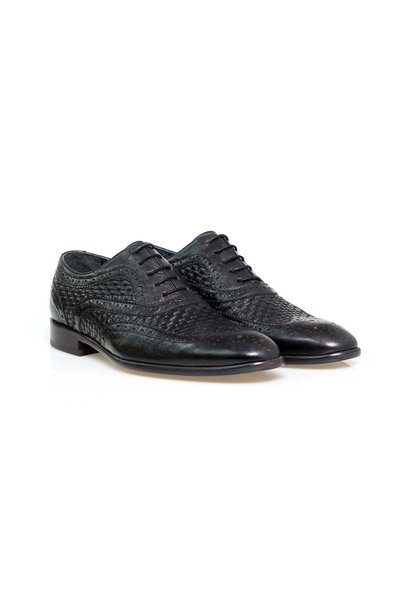 Butik PANTOFI BĂRBAȚI DIN PIELE GENUINĂ CU șireturi CULOARE NEGRĂ