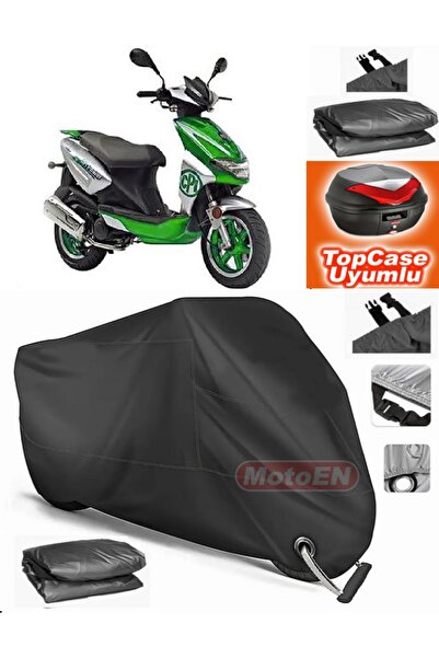 MotoEN قفل أسود متوافق مع قانوني هوسار 125 من القماش المشمع Topcase الخلفي ال...