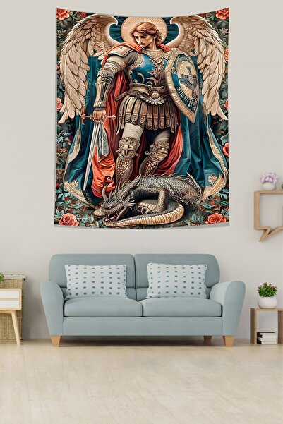 linazaitun Stain Resistant Fabric Wall Covering Wall Carpet Tapestry