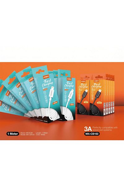 MOXOM Mx-cb103 1 Meter Charging Cable, White