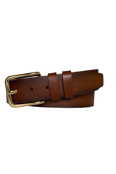 GoDeri 100% Genuine Leather, Gold Buckle Red Tan Women's Jeans Belt 4 Cm=rectangular