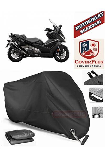 MotoEN Black Lock Compatible Kymco Ak 550 Motor Tarpaulin Motorcycle Tarpauli...