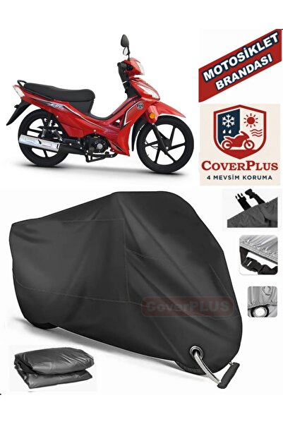 MotoEN Black Lock Compatible Kuba Aegean 50 Motor Tarpaulin Motorcycle Tarpau...
