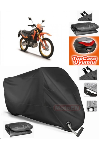 MotoEN قفل أسود متوافق مع Rks RK200-R قماش القنب Topcase الخلفي حقيبة متوافقة...