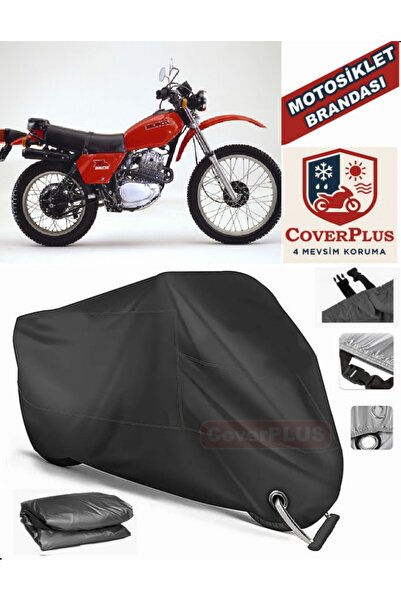 MotoEN Black Lock Compatible Honda XL 185 S Motor Tarpaulin Motorcycle Tarpau...
