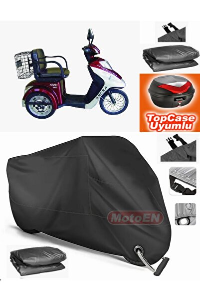 MotoEN قفل أسود متوافق مع Arora TDR 601 SZ قماش القنب Topcase الخلفي حقيبة مت...