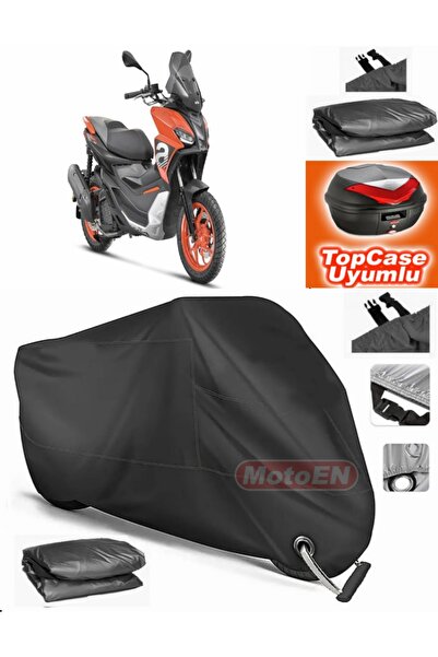 MotoEN قفل أسود متوافق مع Aprilia SR GT 125 من القماش المشمع Topcase الخلفي ا...