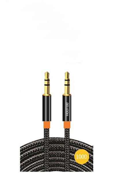 HooToo HT-093 كابل AUX إلى AUX بطول 1 متر، أسود