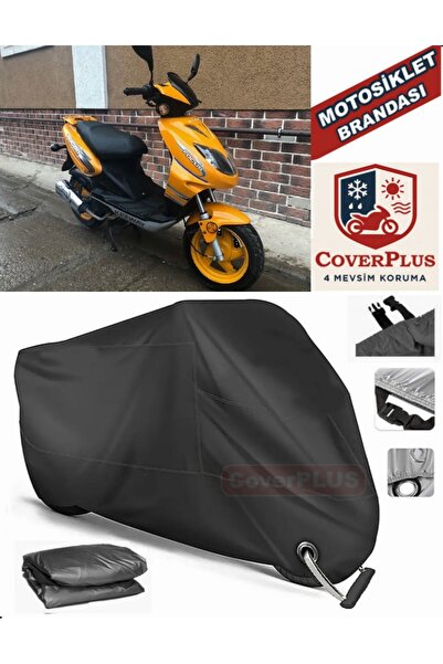 MotoEN Black Lock Compatible Keeway Focus 150 Motor Tarpaulin Motorcycle Tarp...