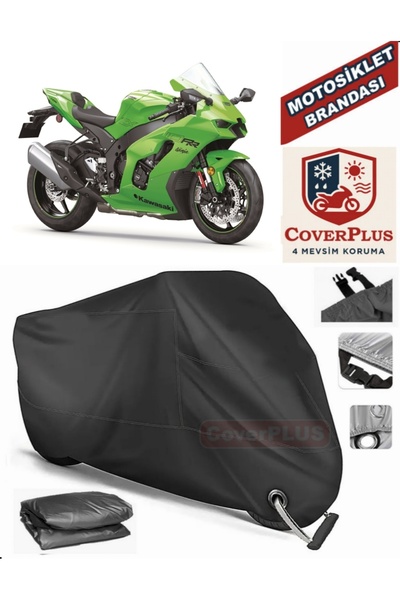 MotoEN Black Lock Compatible Kawasaki Ninja Zx-10Rr Engine Tarpaulin Motorcyc...