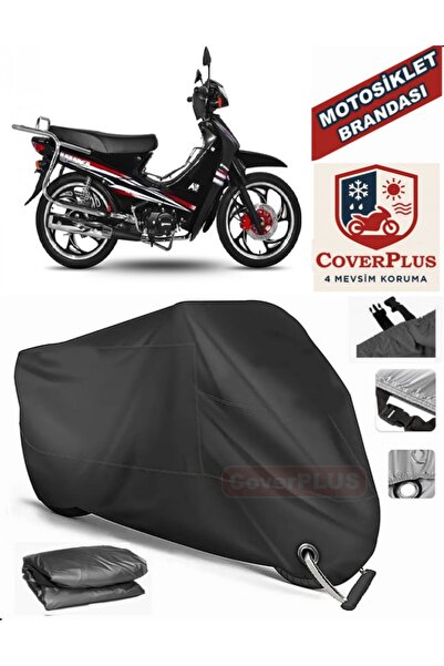 MotoEN Black Lock Compatible Yuki Yk100-7 Motor Tarpaulin Motorcycle Tarpauli...