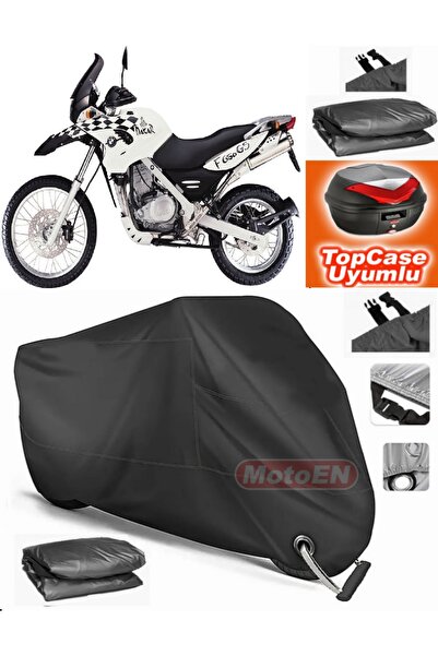 MotoEN قفل أسود متوافق مع Bmw F 650 GS Dakar Tarpaulin Topcase الخلفي المتواف...