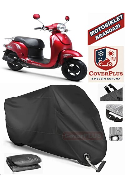 MotoEN Black Lock Compatible Kuba Twister 50 Motor Tarpaulin Motorcycle Tarpa...