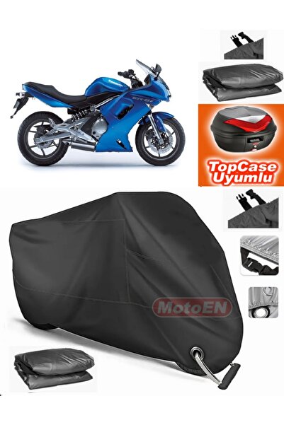 MotoEN قفل أسود متوافق مع Kawasaki ER-6 F من القماش المشمع Topcase الخلفي الم...