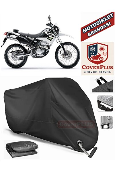 MotoEN Black Lock Compatible Kawasaki Klx 250 Motor Tarpaulin Motorcycle Tarp...