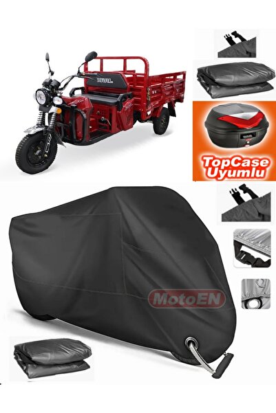 MotoEN Black Lock Compatible King Motor Kr250-K Titus-3 Tarpaulin Topcase Bac...