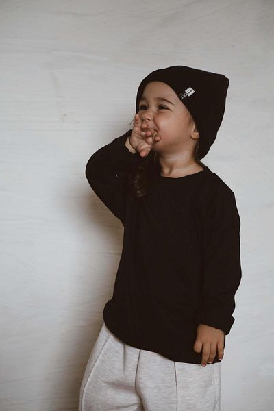OhlalaKoala Tricou negru cu mânecă lungă - imprimat pe spate