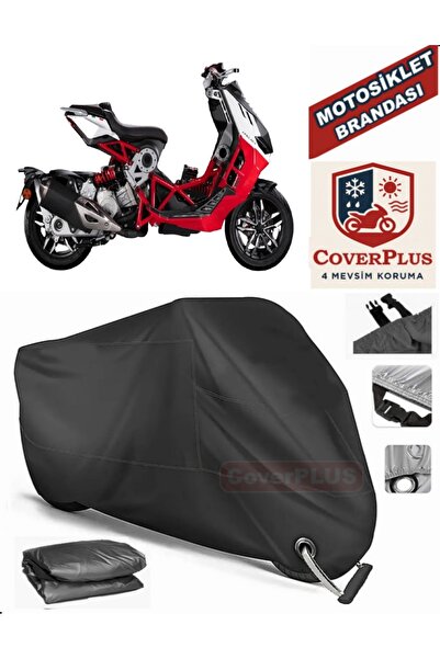 MotoEN Black Lock Compatible Dragster 200 Abs Motor Tarpaulin Motorcycle Tarp...