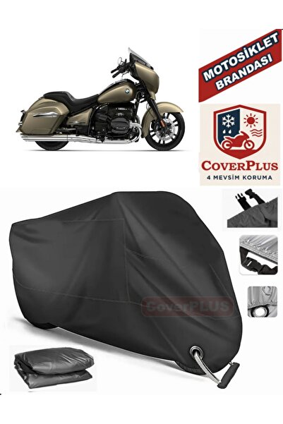 MotoEN قفل أسود متوافق مع Bmw R 18 B موتور القماش المشمع للدراجات النارية غطا...