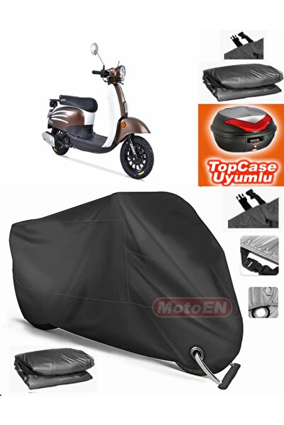 MotoEN قفل أسود متوافق مع Arora Dazzle 125 قماش القنب Topcase الخلفي حقيبة مت...