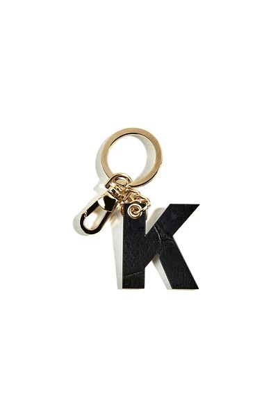 Desa Letter K Leather Keychain