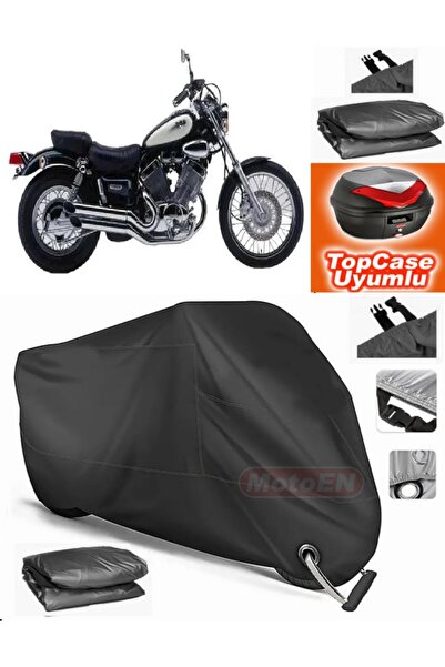 MotoEN Black Lock Compatible Yamaha Virago Xv 535 Tarpaulin Topcase Rear Bag ...