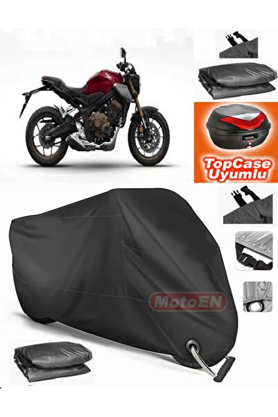MotoEN قفل أسود متوافق مع Honda CB 650 R من القماش المشمع Topcase الخلفي المت...