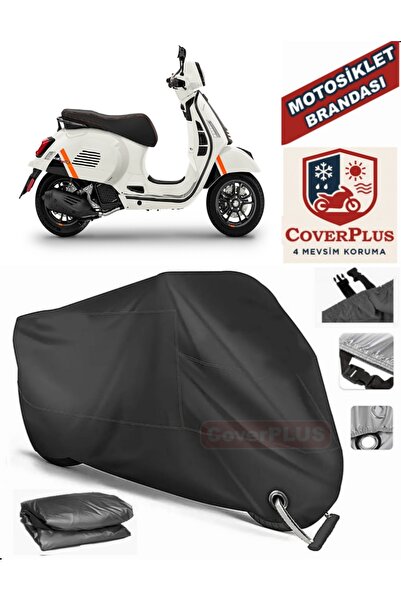 MotoEN Black Lock Compatible Vespa Gts 125 Supertech Engine Tarpaulin Motorcy...