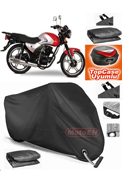 MotoEN قفل أسود متوافق مع Falcon SK 125 KMT قماش القنب Topcase الخلفي حقيبة م...
