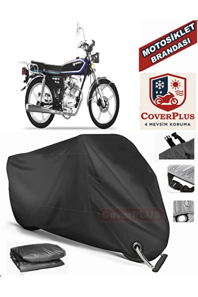 MotoEN Black Lock Compatible Yuki Yk 100-B Motor Tarpaulin Motorcycle Tarpaul...