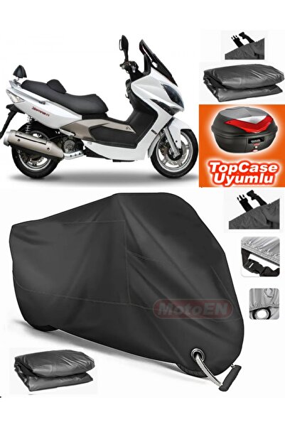MotoEN قفل أسود متوافق مع Kymco Xciting 250i القماش المشمع Topcase الخلفي حقي...