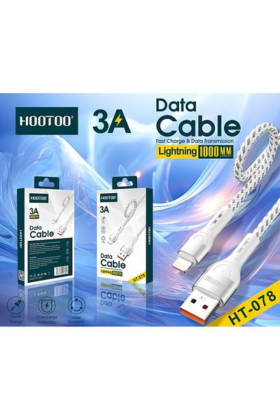 HooToo Ht078 1m Fast Charing Data Cable, White