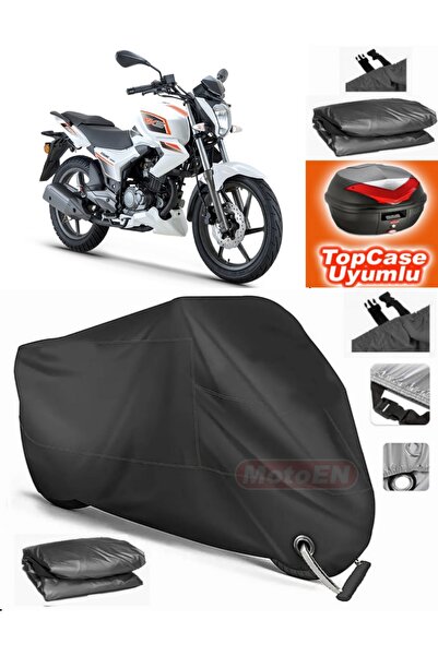 MotoEN Black Lock Compatible Rks Rk150-S Tarpaulin Topcase Back Bag Compatibl...