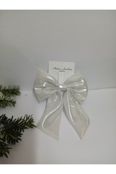 Lissa Aksesuar Stylish White Bow Buckle Model Set of 2 Mother and Daughter Single Purchase