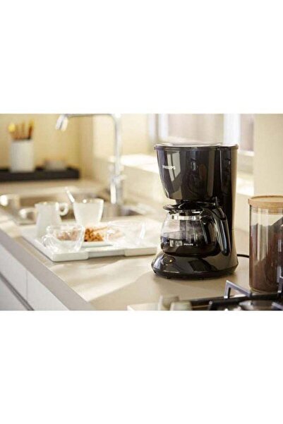 Philips ماكينة صنع القهوة بالتنقيط - 0.6 لتر، 7 أكواب، إبريق زجاجي، إيقاف تلقائي، أسود - HD7432/20