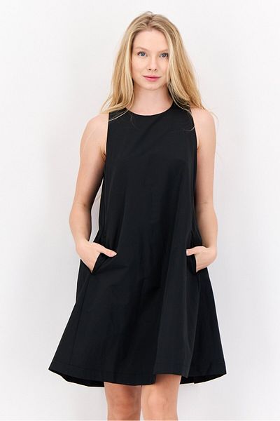 Esprit Women Plain Mini Dress, Black