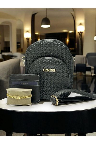 Armine Hand and Arm Bag Shoulder Bag with Card Holder and Bracelet Gift