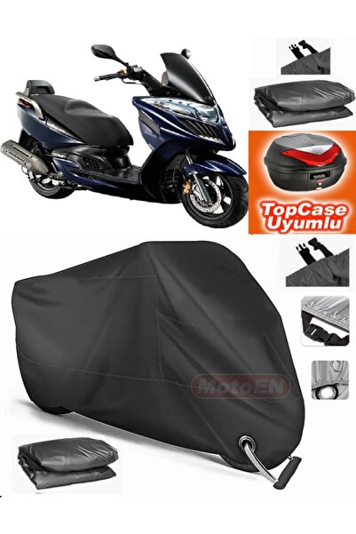 MotoEN قفل أسود متوافق مع Kymco Dink 200i قماش القنب Topcase الخلفي حقيبة متو...