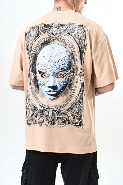 Respire Ανδρικό μπλουζάκι με άπειρο εμπριμέ μπεζ